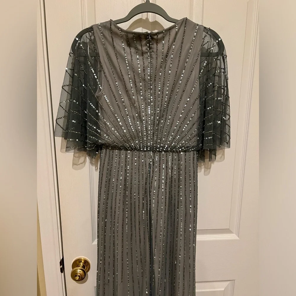 Adrianna Papell 🍄NWOT Elegant Gray / blue Evening Gown